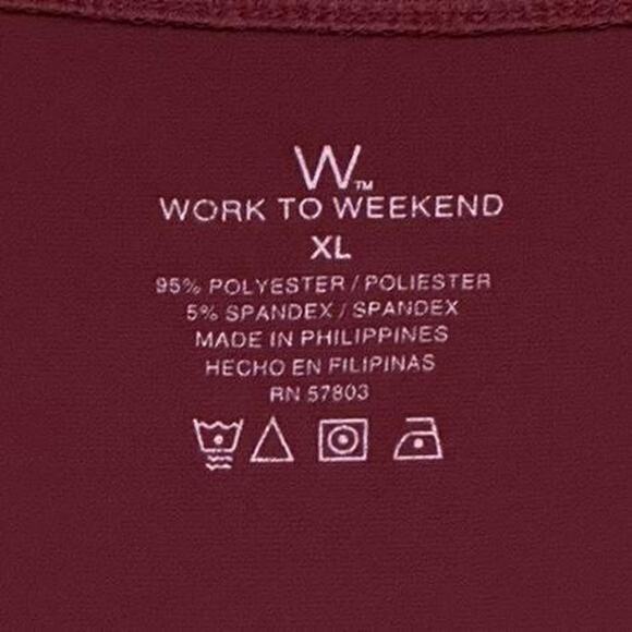 Burgundy Sleeveless top size XL - Picture 2 of 6